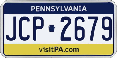 PA license plate JCP2679