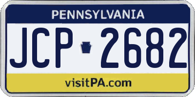 PA license plate JCP2682