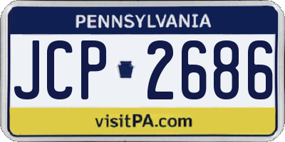 PA license plate JCP2686