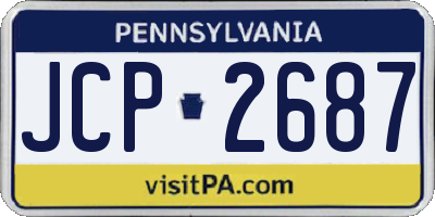 PA license plate JCP2687
