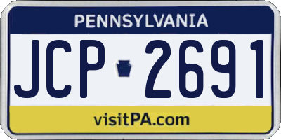PA license plate JCP2691