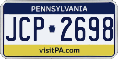 PA license plate JCP2698
