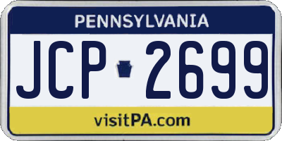 PA license plate JCP2699