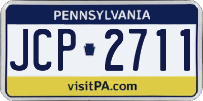 PA license plate JCP2711