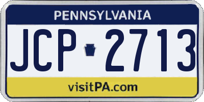 PA license plate JCP2713