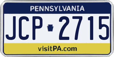 PA license plate JCP2715