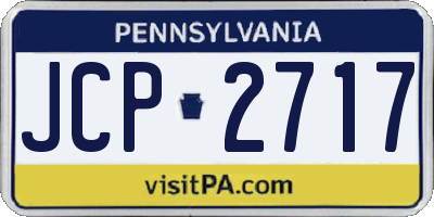 PA license plate JCP2717
