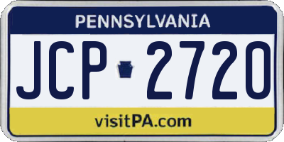 PA license plate JCP2720