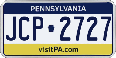 PA license plate JCP2727