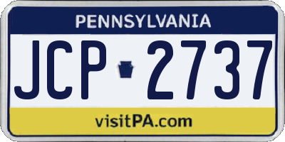 PA license plate JCP2737