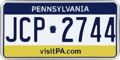 PA license plate JCP2744