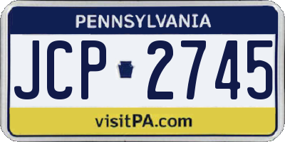 PA license plate JCP2745
