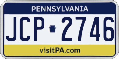 PA license plate JCP2746