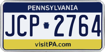 PA license plate JCP2764