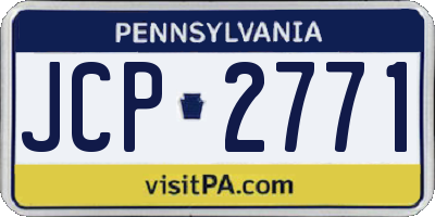 PA license plate JCP2771