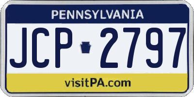 PA license plate JCP2797