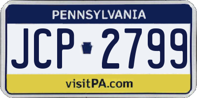PA license plate JCP2799
