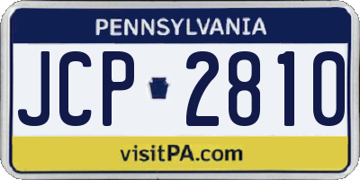 PA license plate JCP2810