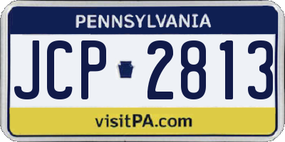 PA license plate JCP2813