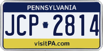 PA license plate JCP2814
