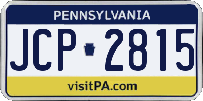 PA license plate JCP2815