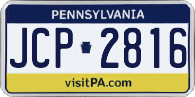 PA license plate JCP2816