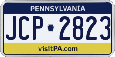 PA license plate JCP2823
