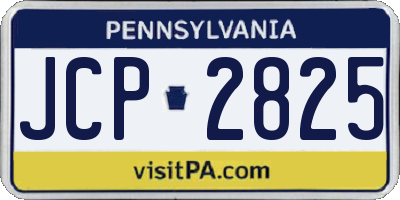 PA license plate JCP2825