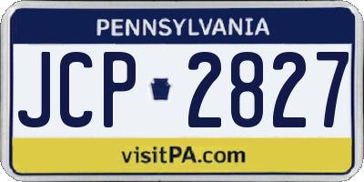 PA license plate JCP2827