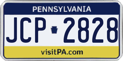 PA license plate JCP2828