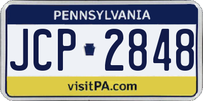 PA license plate JCP2848