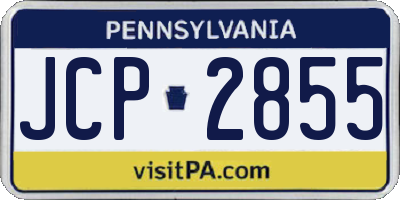 PA license plate JCP2855