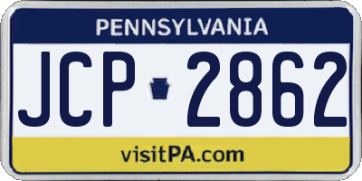 PA license plate JCP2862