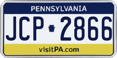 PA license plate JCP2866