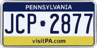 PA license plate JCP2877