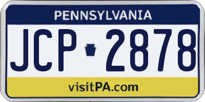PA license plate JCP2878