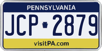 PA license plate JCP2879