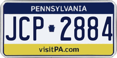 PA license plate JCP2884