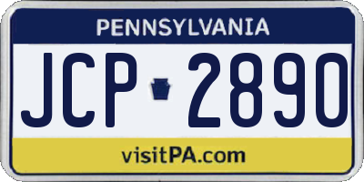 PA license plate JCP2890
