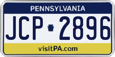 PA license plate JCP2896