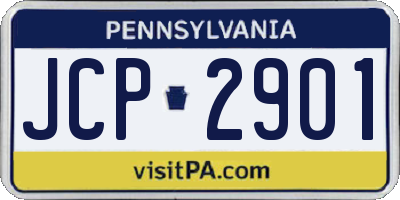 PA license plate JCP2901