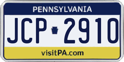PA license plate JCP2910