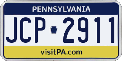 PA license plate JCP2911