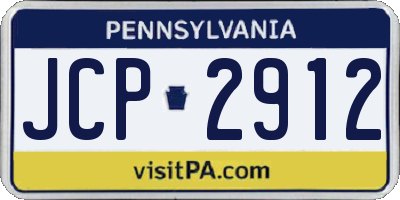 PA license plate JCP2912