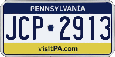 PA license plate JCP2913