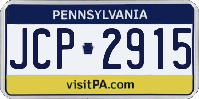 PA license plate JCP2915