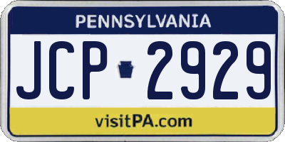 PA license plate JCP2929