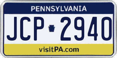 PA license plate JCP2940