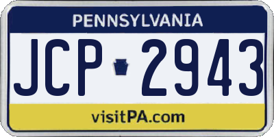 PA license plate JCP2943