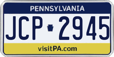 PA license plate JCP2945
